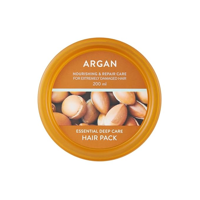 Nature Republic Argan Essential Deep Care Hair Pack 200ml for Dry Heat Damaged Color-Treated Hair