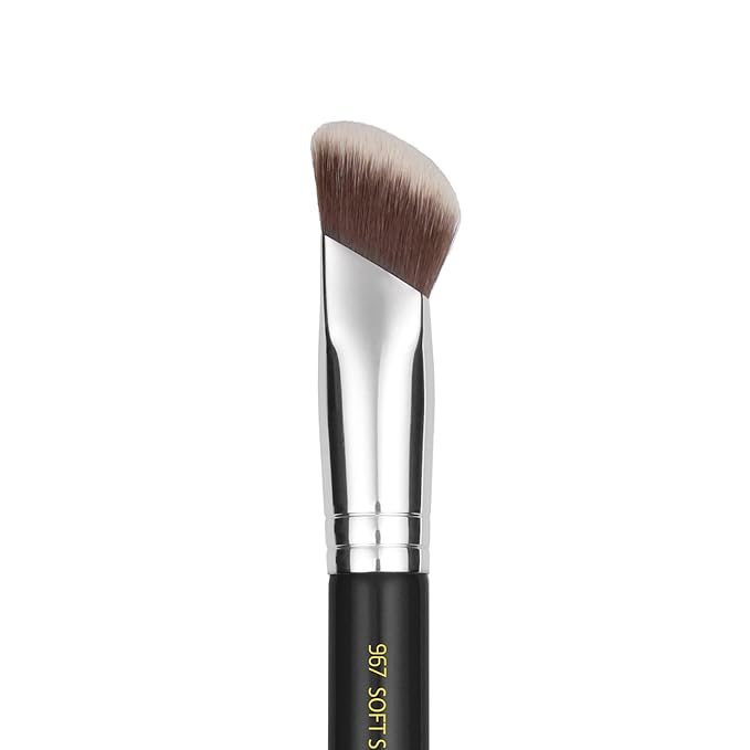 Bdellium Tools Professional Makeup Brush - Maestro Series 967 Soft Square Foundation - With All-Vegan Synthetic Fibers For Creating a Flawless Complextion (Black 1pc)