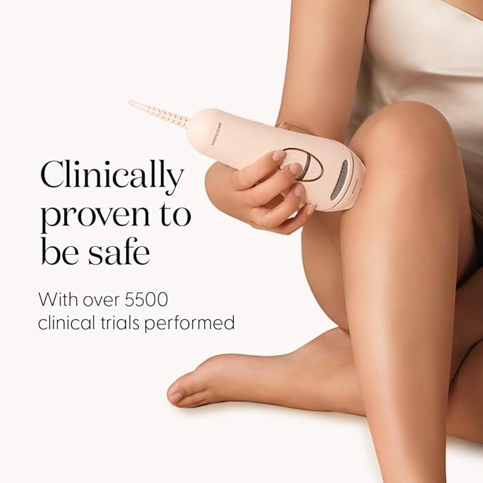 Smoothskin Pure Switch IPL Laser Hair Removal with Sapphire Pro Ice Cooling in Soft Pink The World??First 3-in 1 IPL for Body Face Bikini Alternative to Laser Corded