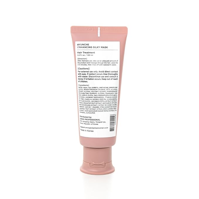 AYUNCHE Enhancing Silky Hair Mask 3.3 fl. oz. (100ml) [For Dyed &amp Damaged Hair] | Nourishing &amp Smoothing Deep Conditioner with Camellia Oil | Korean Salon Brand