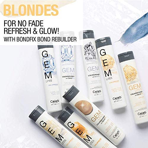 Celeb Luxury Color Depositing Conditioner - Color Refresher with Bondfix Bond Rebuilder Viral and Gem Lites Pairs with Colorwash