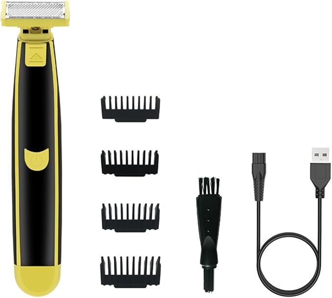 Ailsion Wet and Dry Shaver Electric Razor for Men and Women Shaver for Body Hair Multifunctional Grooming Tool Men's and Women's Electric Shaver for Shaving Pubic Hair (a set) 1