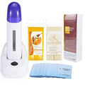 Milk Honey Roll on Wax Warmer Kit Depilatory Roll on Wax Roller Kit with Heater Roller Wax Hair Removal Kit for Women Men Body Skin Eyebrow Facial Armpit Bikini Brazilian Leg Sensitive Skin