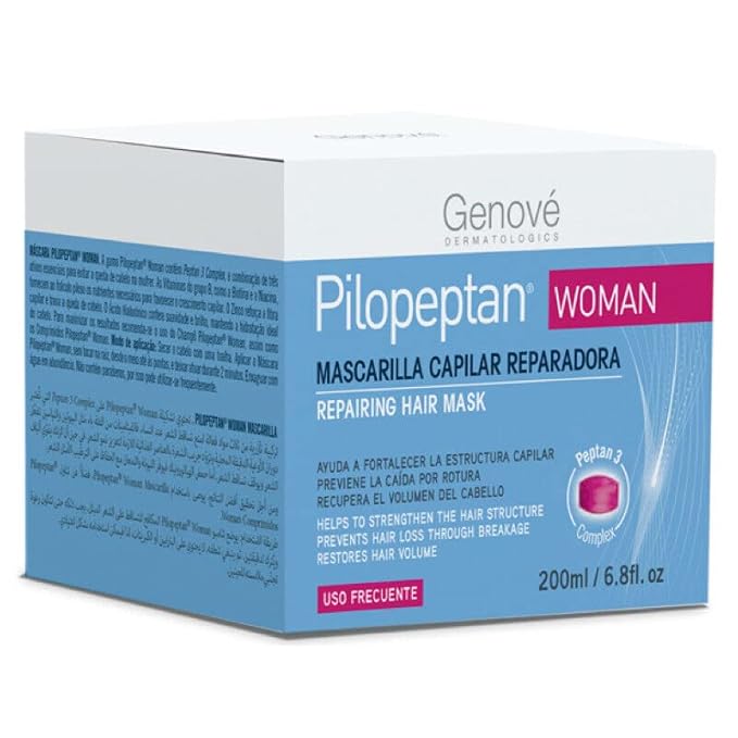 Genov? Pilopeptan Woman Regenerative Hair Mask 200ml - Repairs Nourishes and Softens Hair - Hair Loss Treatment - Spain