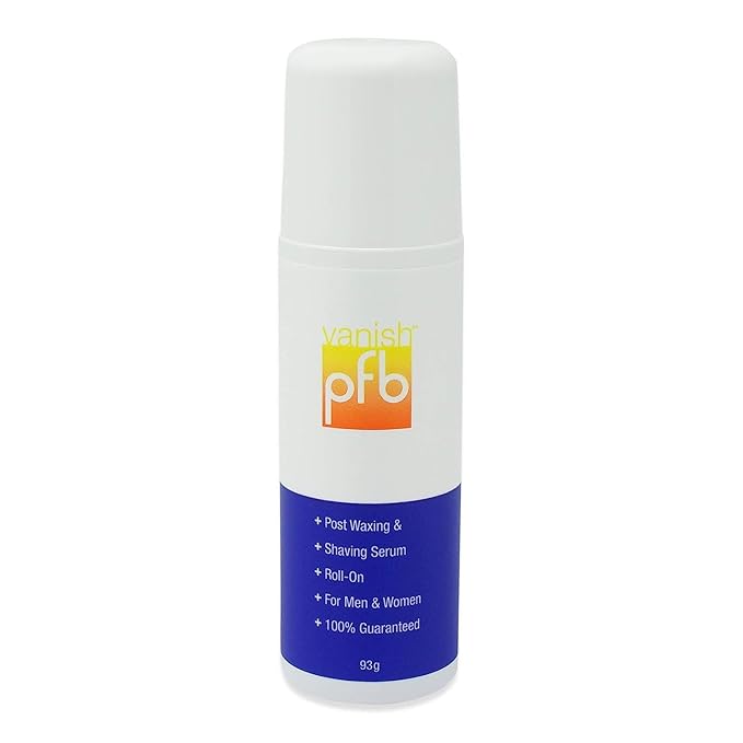 PFB Vanish Razor Bump Stopper Roll On Shaving Gel - Skin Care Treatment for Ingrown Hairs and Razor Burns 93g