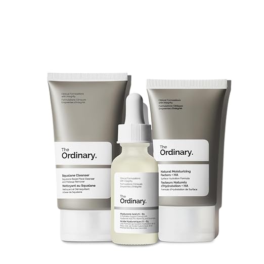 The Ordinary The Daily Set Daily Skincare Routine with Squalane Cleanser Hyaluronic Acid 2% + B5 and Natural Moisturizing Factors + HA | Skin Care Set