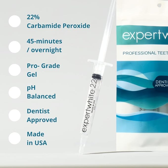 22% Pro Teeth Whitening Gel Refills Carbamide Peroxide Professional Dental-Grade for Trays - Made in USA. Per?xido de carbamida whitening Gel Retainer whitening Gel