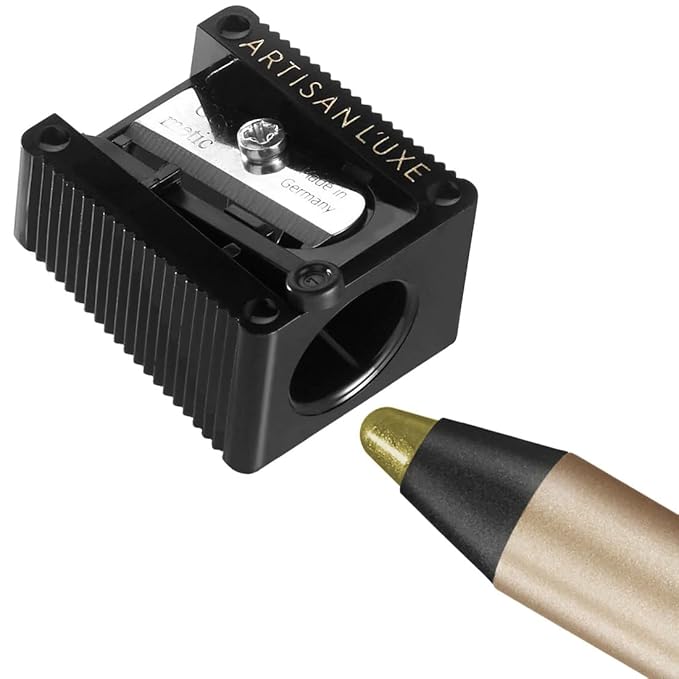 Artisan L'uxe Beauty Jumbo Eyeliner Pencil &amp Sharpener Smokey Eyes in 3 Minutes Water Proof Smudge Proof Long Lasting Age Defying Essential Oils (Shade: Persuasion Olive Green)