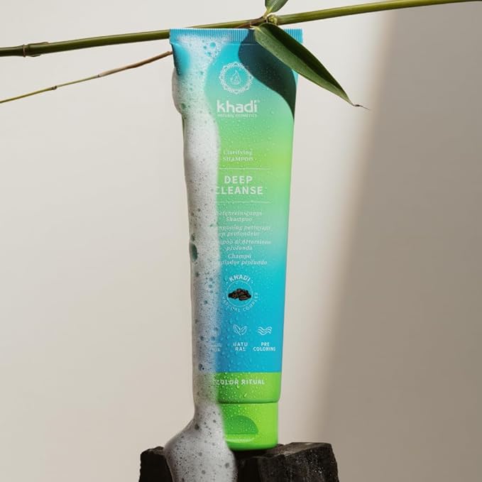 KHADI DEEP CLEANSE Ayurvedic Clarifying Shampoo - Intensive clarifying deep cleansing of hair &amp scalp - 100% natural &amp silicone-free - 5 fl oz