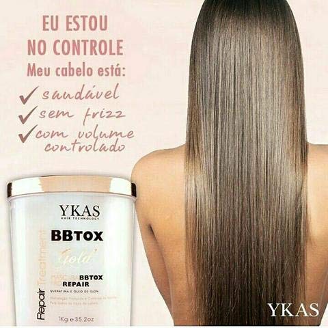 Y-Kas BBTOX Gold Hair Repair Treatment | Volume Control | Pro Repair Mask Keratin and Ojon Oil 1KG