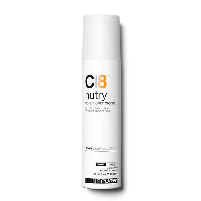 NAPURA C8 Moisturizing Conditioner Cream (6.76 fl oz) for Dry Damaged Hair - Cashmere Proteins Jojoba &amp Avocado Oils - Hydrates Nourishes &amp Adds Shine