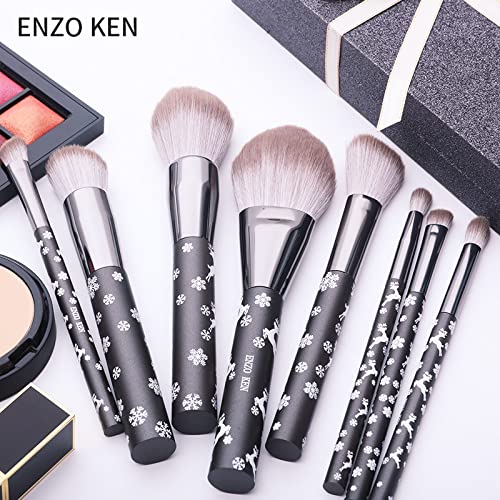 Natural Goat Hair Makeup Brush Set Professional Snowflake Cosmetic Brushes Makeup Set Natural Makeup Brushes Natural Bristle Makeup Brushes Natural Hair Makeup Brushes Set Professional.