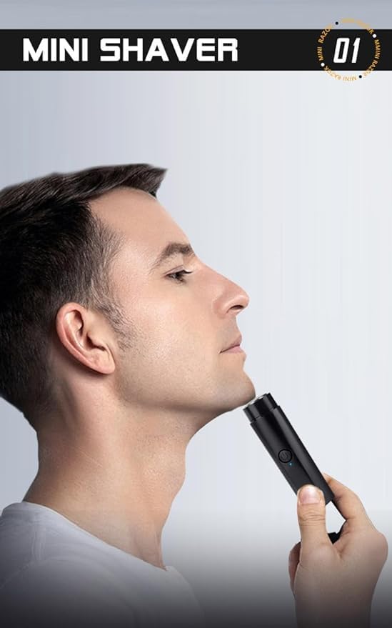 Electric Shaver for MenUnisex Portable Mini Electric RazorBlack Pocket Size Shavers USB ChargingAluminum Alloy BodyDetachable Cleaning HeadBikini Trimmer Facial Hair Razor DeviceApply Travel