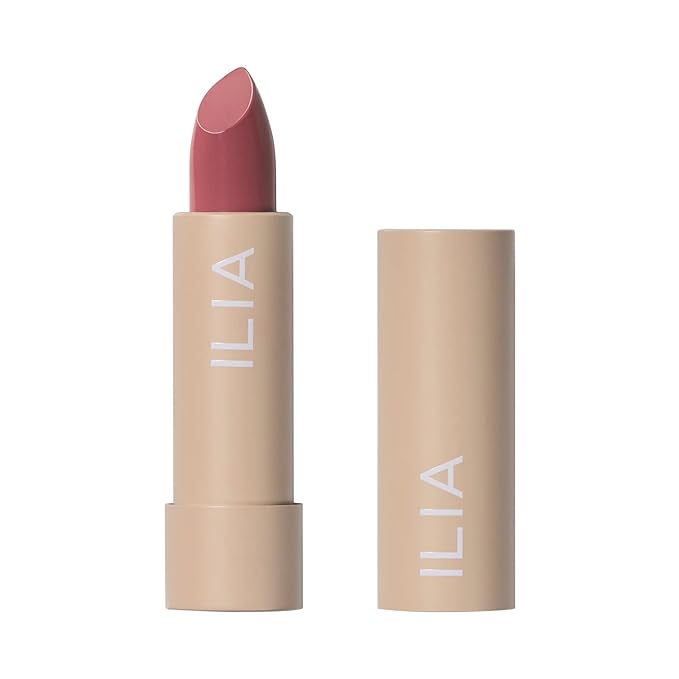 ILIA - Color Block Lipstick | Non-Toxic Vegan Cruelty-Free Hydrating + Long Lasting No Budge Color with Full Coverage (Rosette (Soft Pink With Cool Undertones) 0.14 oz | 4 g)