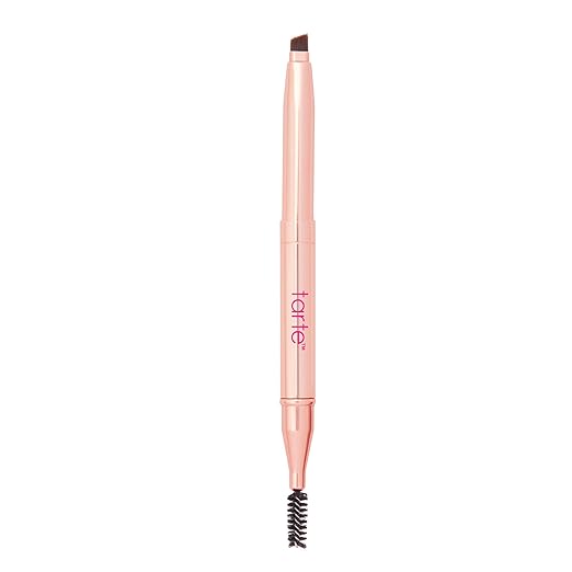 tarte big ego fill service brow brush &amp spoolie ? Angled Brow Brush for Easy Eyebrow Shaping &amp Filling Dual-Ended Makeup Tool for Defined Brows Vegan &amp Cruelty Free