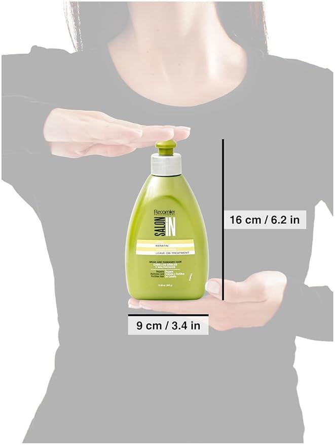 Salon In Recamier Professional Salon In +Pro Keratin Ultra Force Leave-On Hair Treatment for Frizz Control &amp Repair 10.58 OZ
