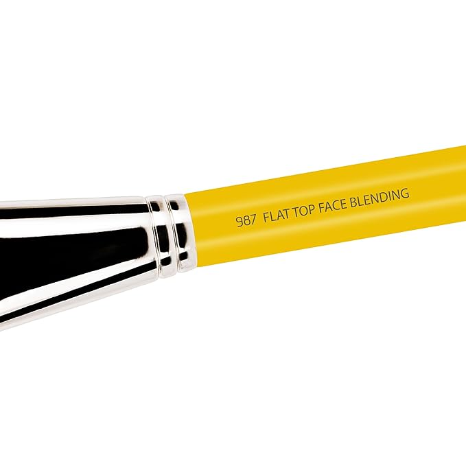 Bdellium Tools Professional Makeup Brush - Studio Series 987 Face Blending - With Soft Synthetic Fibers For Sculpting Cheekbones and Adding Dimension (Yellow 1pc)