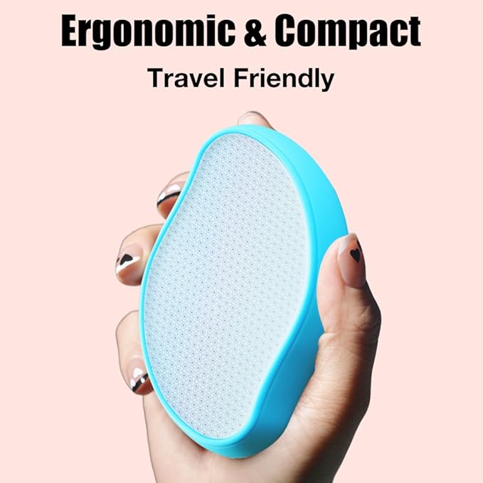 Premium Crystal Hair EraserPainless Exfoliation Hair Removal EpilatorNano Glass Hair Remover for WomenNatural Gentle and Efficient Shaver Trimmer on Leg Arm(Ocean Blue)