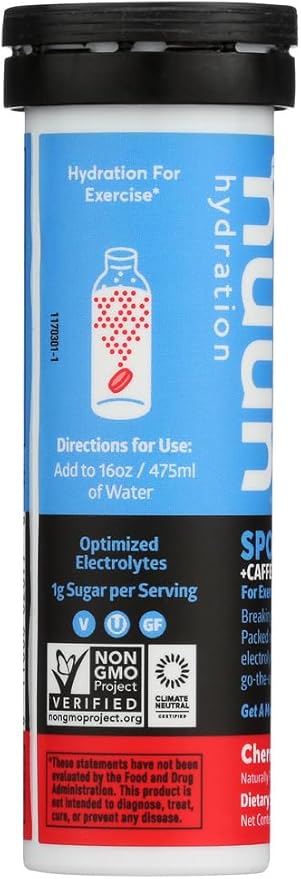 Nuun Energy: Cherry Limeade Electrolyte + Caffeine Tablets (3 Tubes of 10 Tabs) 3