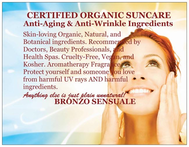 SPF 30 Sunscreen Deep Golden Tanning Organic Carrot Lotions 8.5 Ounces