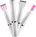 1Pc Electric Shaver for Women Armpit Body Hair Trimmer Rechargeable Painless Hair Removal Device in Pearl White for Sensitive Areas Easy Cleansing