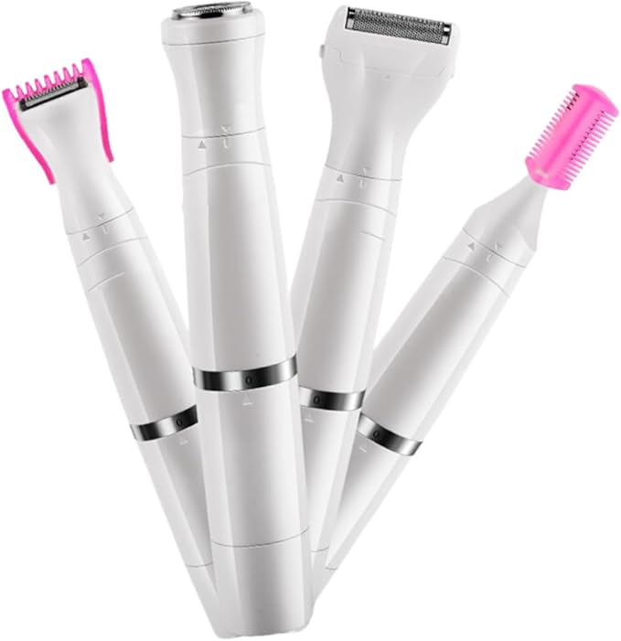 1Pc Electric Shaver for Women Armpit Body Hair Trimmer Rechargeable Painless Hair Removal Device in Pearl White for Sensitive Areas Easy Cleansing