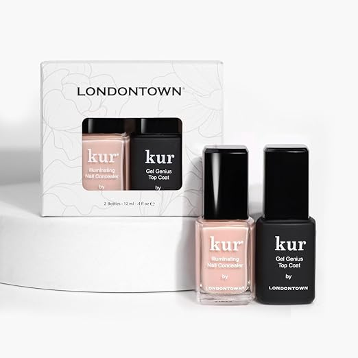 LONDONTOWN kur Nail Conceal &amp Go Duo Set Includes Nail Illuminating Concealer &amp Gel Genius Top Coat 2 Piece Set 0.4 Fl Oz