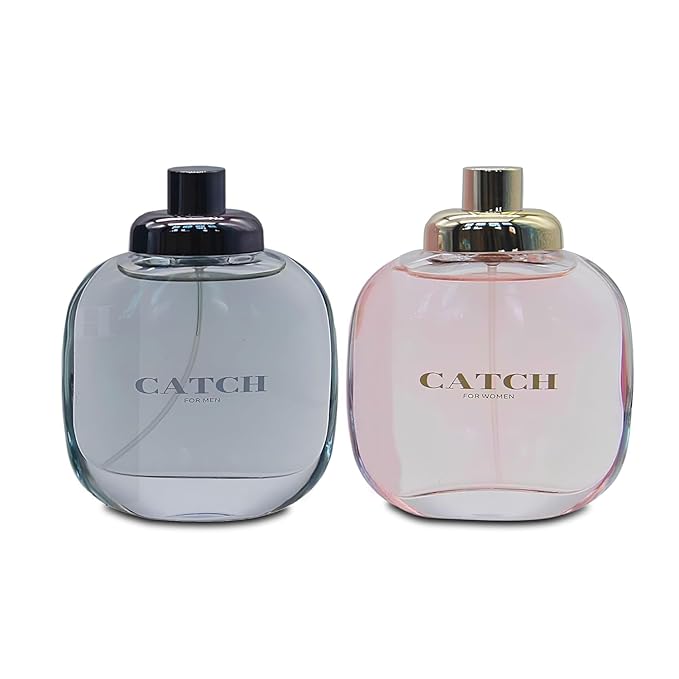 Catch Couple Set Perfume for Women/Men Eau De Parfum - Amber Floral Jasmine Bourbon Vanilla &amp Woods Oriental-Floral Cologne with a Modern Twist Elegant 100ml Bottle for Best Gift