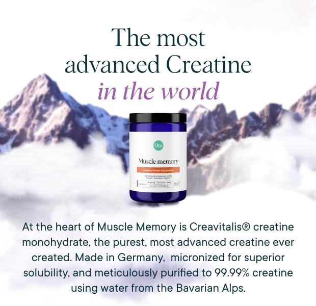Ora Organic Creatine Monohydrate Powder World's Most Advanced Micronized Creatine Monohydrate for Outstanding Strength Energy and Recovery for Women &amp Men Acai Berry Flavor 5g per Serving