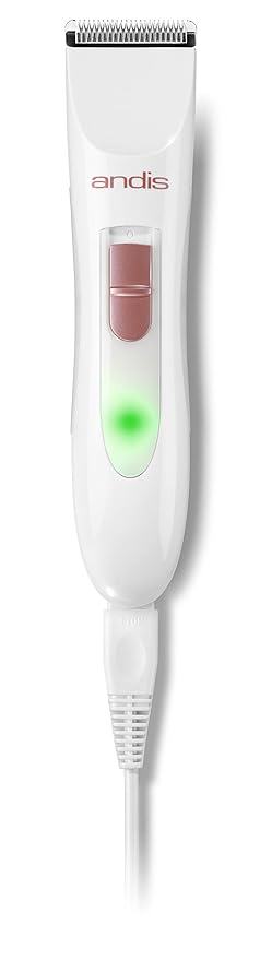Andis 24630 Women's Personal Electric Trimmer - Detachable Stainless-Steel Blade - for Legs Underarms Hair Removal - Rechargeable Cordless Slim Design - 6-Piece Kit White