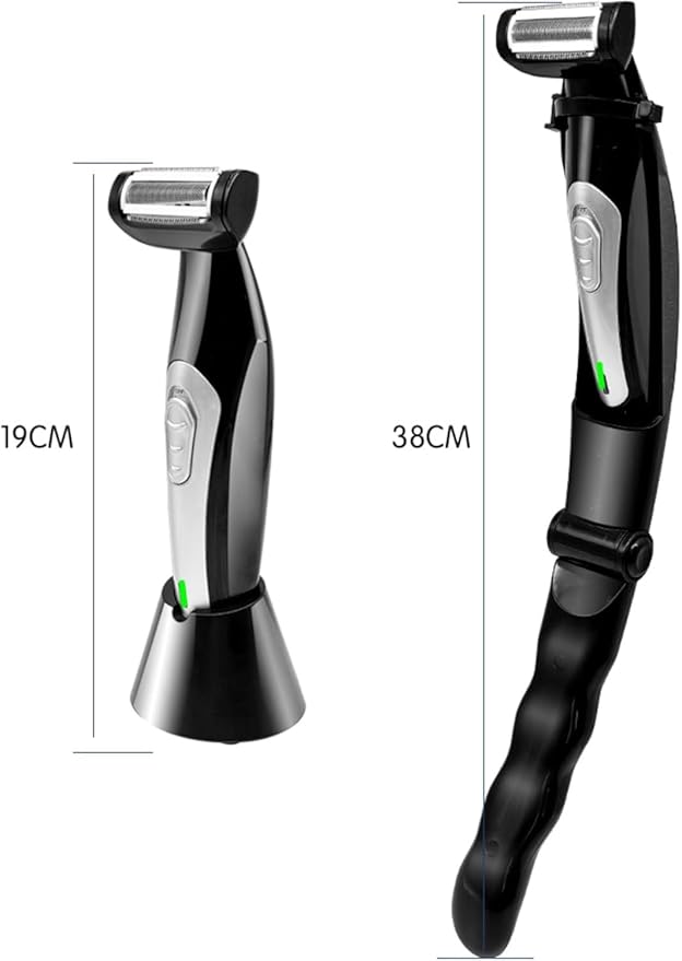 Multi Fuctional Chest Back Shavers for Men Wet Dry Use Back Extreme Reach Removable Handle Shavers