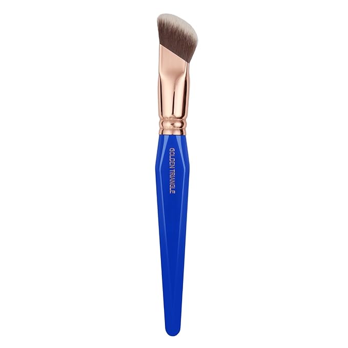 Bdellium Tools Professional Makeup Brush - Golden Triangle 967 Soft Square Foundation - With All-Vegan Synthetic Fibers For Creating a Flawless Complextion (Blue 1pc)