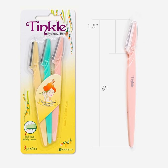 Tinkle Women's Shaver Razors Pack of 36 | Dermaplaning Razor Tool | Skincare Party Favors Beauty Holiday Stocking Stuffers Gift