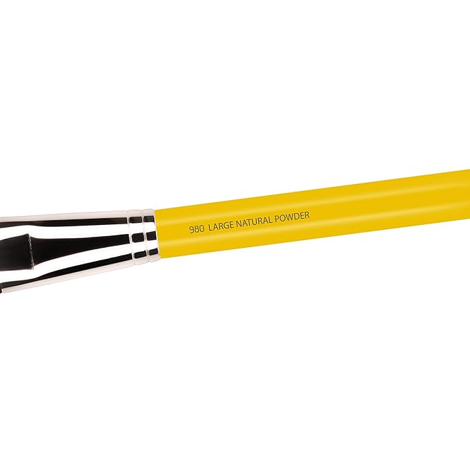 Bdellium Tools Professional Makeup Brush - Studio Series 980 Large Natural Powder - With Soft Synthetic Fibers For Airbrushed Finish (Yellow 1pc)