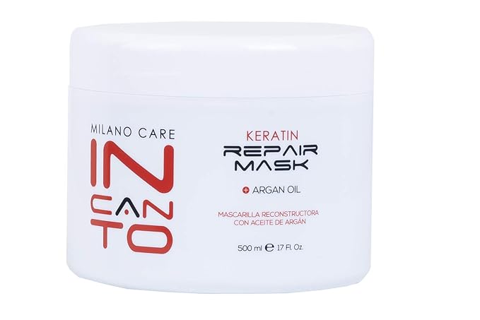 Incanto Keratin Protein Hair Mask Infused with Argan Oil - Paraben &amp Sulfate Free Hair Repair &amp Strengthening Treatment for Dry or Damaged Hair 8 fl oz