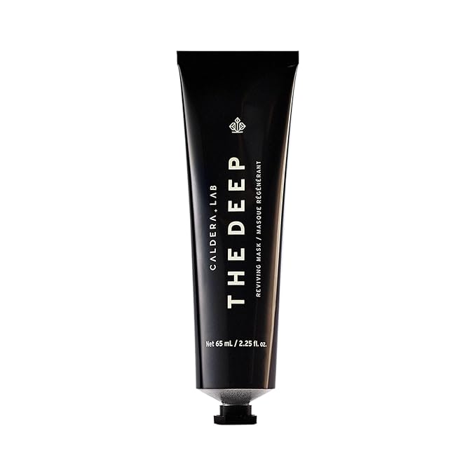 Caldera + Lab The Deep | Men's Organic Hydrating Clay Face Mask for Dry Sensitive &amp Normal Skin ? Vegan Natural &amp Antioxidant Packed Exfoliating Skincare Facial Treatment