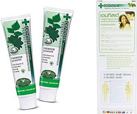 Dentiste Plus White Vitamin C &amp Xyitol Gum Toothpaste Made in Thailand 2x100 G.
