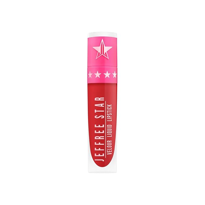 Jeffree Star Cosmetics Velour Liquid Lipstick 0.19 fl oz Long-lasting Matte Finish (Redrum)