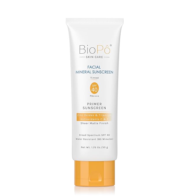 Tinted Mineral Sunscreen for Face SPF 40 ? Lightweight Matte Formula with Zinc Oxide &amp Titanium Dioxide ? Lightweight Matte Finish Sheer Tint Non-Greasy Texture 1.75 oz