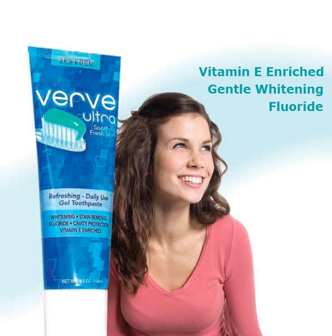 Verve Ultra SLS-Free Toothpaste with Fluoride 4.5 oz. (Pack of 4)