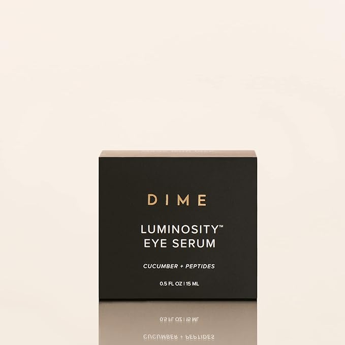 DIME Beauty Luminosity Eye Serum Eye Cream Treatment With Caffeine for Dark Circles and Puffiness 0.5 oz / 15 mL