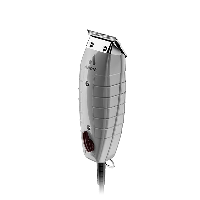 Andis 04780 Professional T-Outliner Beard &amp Hair Trimmer for Men with Carbon Steel T-Blade Bump Free Technology ? Corded Electric Beard Trimmer GTO Grey