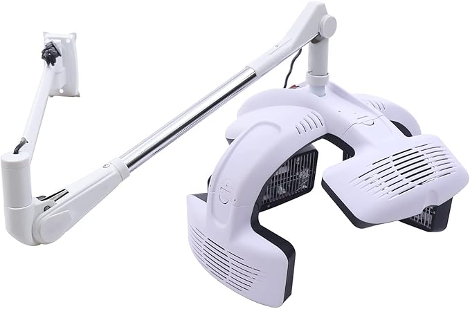 Wall Mounted Orbiting Hair Dryer 1500W Temperature Adjustable Salon Hair Perming Machine 360 Degree Rotating Heating Ring Rotating Hair Treatment Machine with 5 Heating Discs for Salon SPA