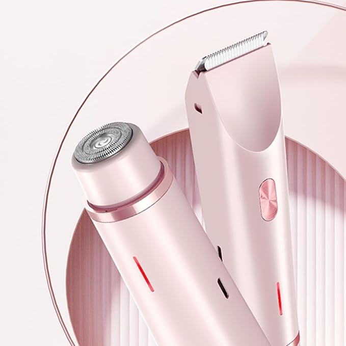 Trimmer 2.0 Electric ShaverLadyshaverBikini Trimmer2 in 1 Women Electric Dualhead Bikini Trimmer (Pink)