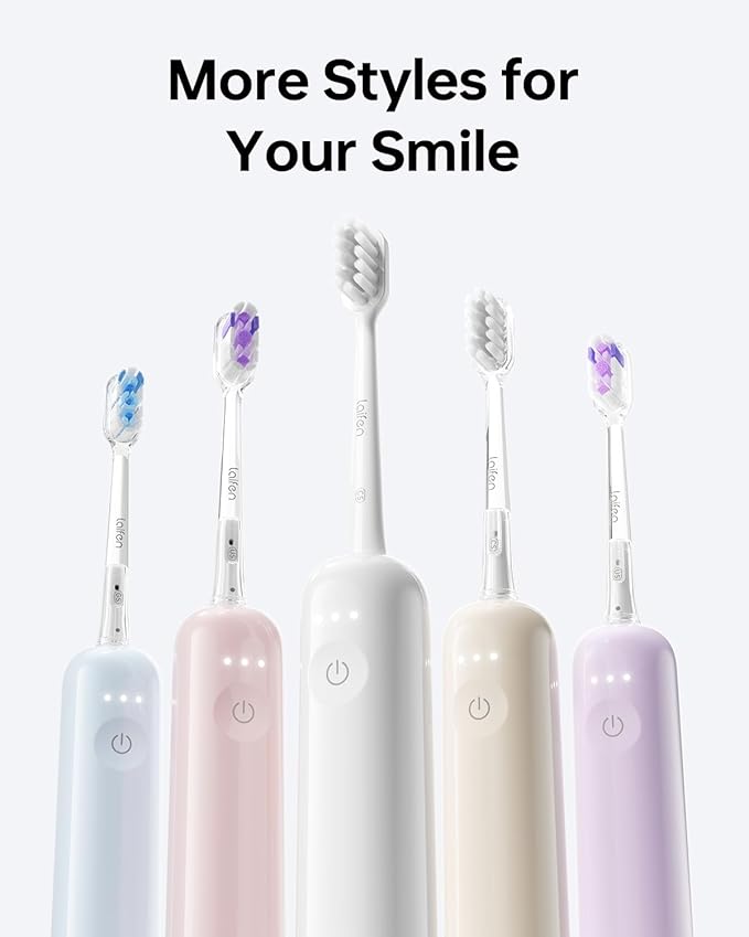 Laifen Wave Electric Toothbrush Oscillation &amp Vibration Sonic Electric Toothbrush for Adults with App 3 Brush Heads IPX7 Waterproof Magnetic Rechargeable Travel Powered Toothbrush ABS(Pink)