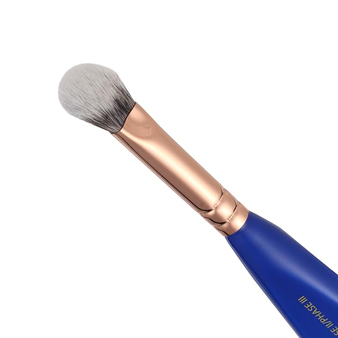 Bdellium Tools Professional Makeup Brush - Golden Triangle 969 Double-ended BDHD Phase II/Phase III - With All-Vegan Synthetic Fibers For Versatile Application and Blending (Blue 1pc)