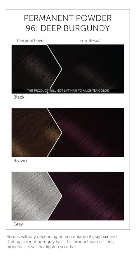 #96 Deep Burgundy Bigen Permanent Powder - 12 Pack