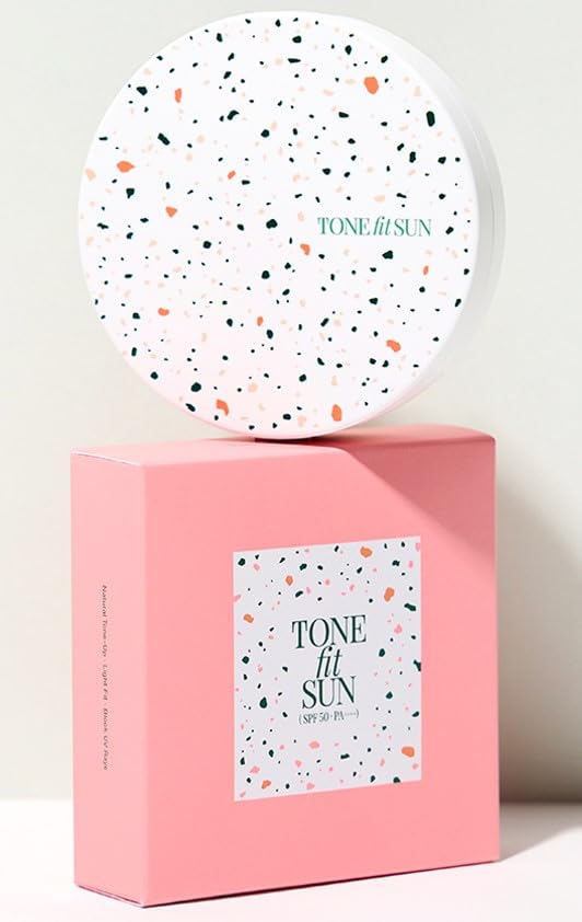 TNB ToneFitSun Terrazzo Sun Cushion 12g (vegan foundation free pink beige non-sticky close fitting tone up SPF50+ PA++++) (Suncution) (Suncushion) (Cushion) (Suncushion)