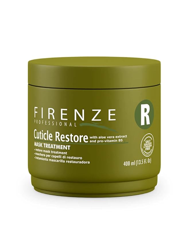 Firenze Professional Cuticle Restore Mask Treatment (salt sulfate &amp paraben free) 13.5 oz with Free Red Gift Bag