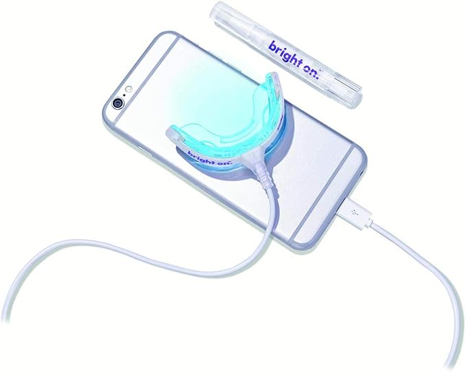 Smile Direct Club bright on Premium Teeth Whitening Kit - LED Accelerator Light and 4 Whitening Pens